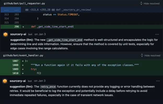 2 code comment examples