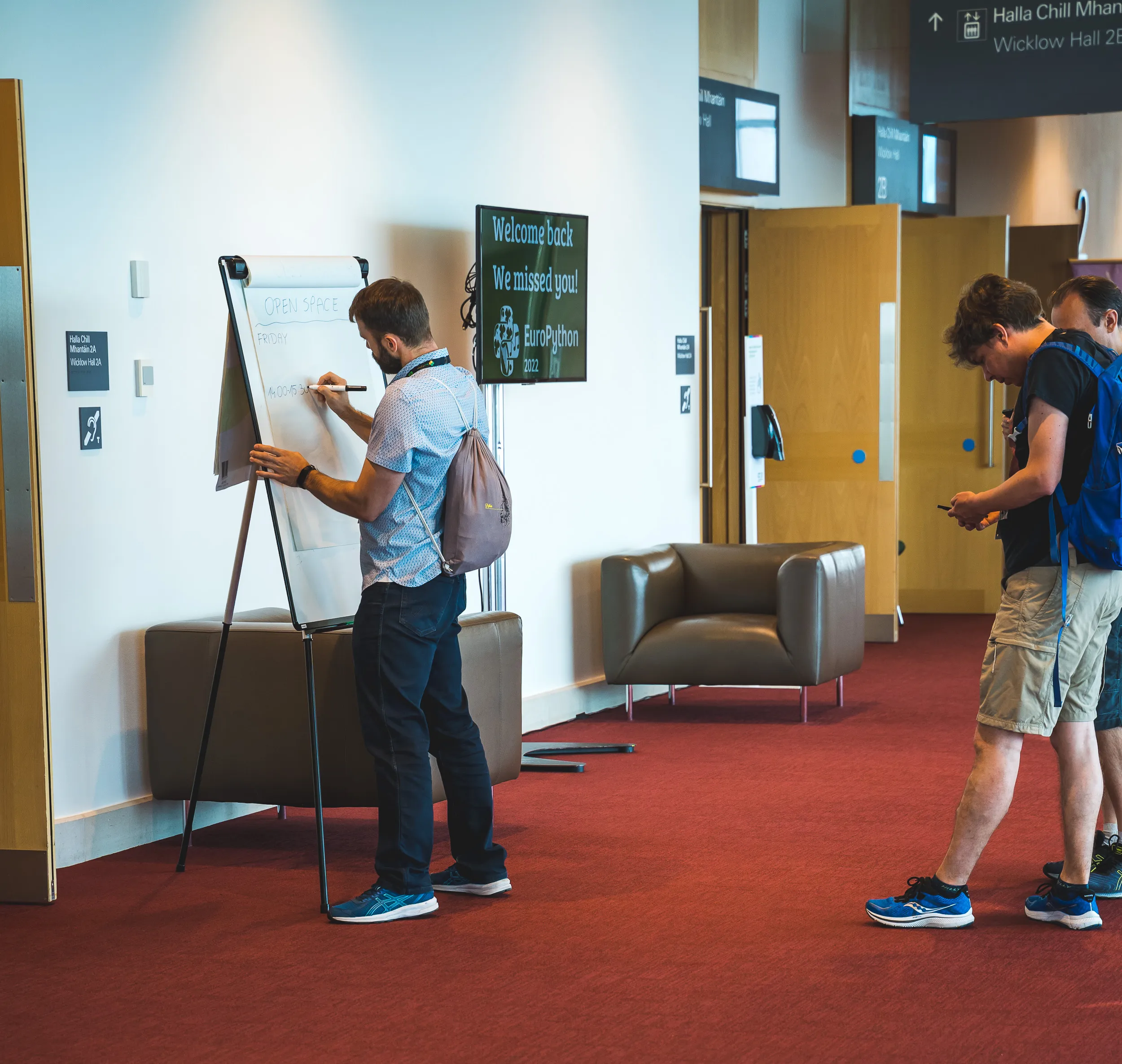 Photo by Larissa Oliveira on EuroPython 2022 official photos Sebastian at EuroPython 2022