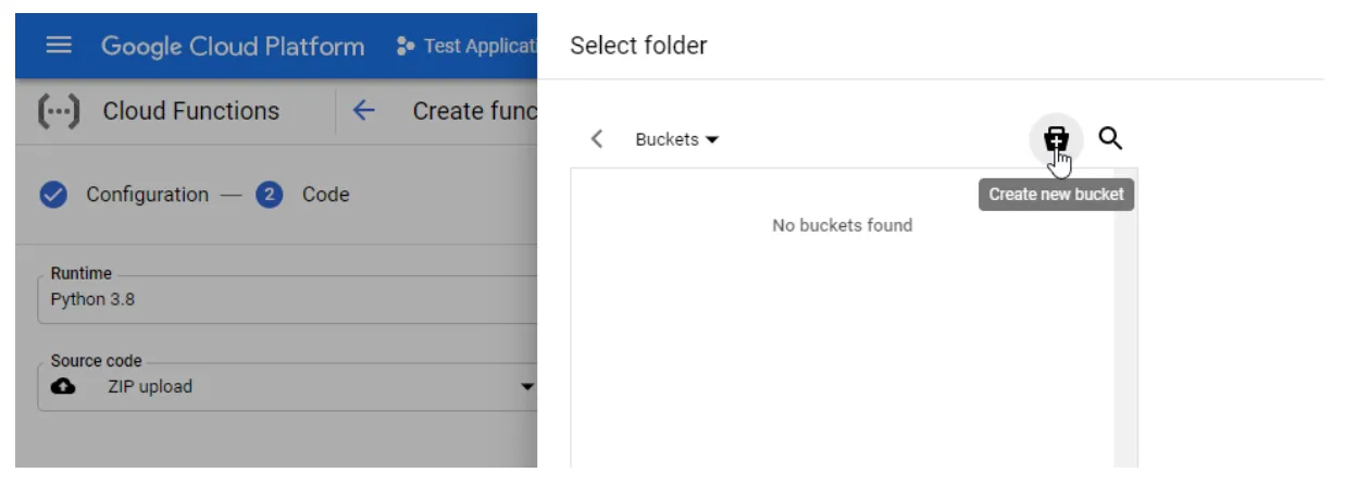 Choose or Create a New Bucket
