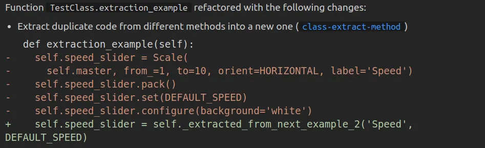 Class level refactoring