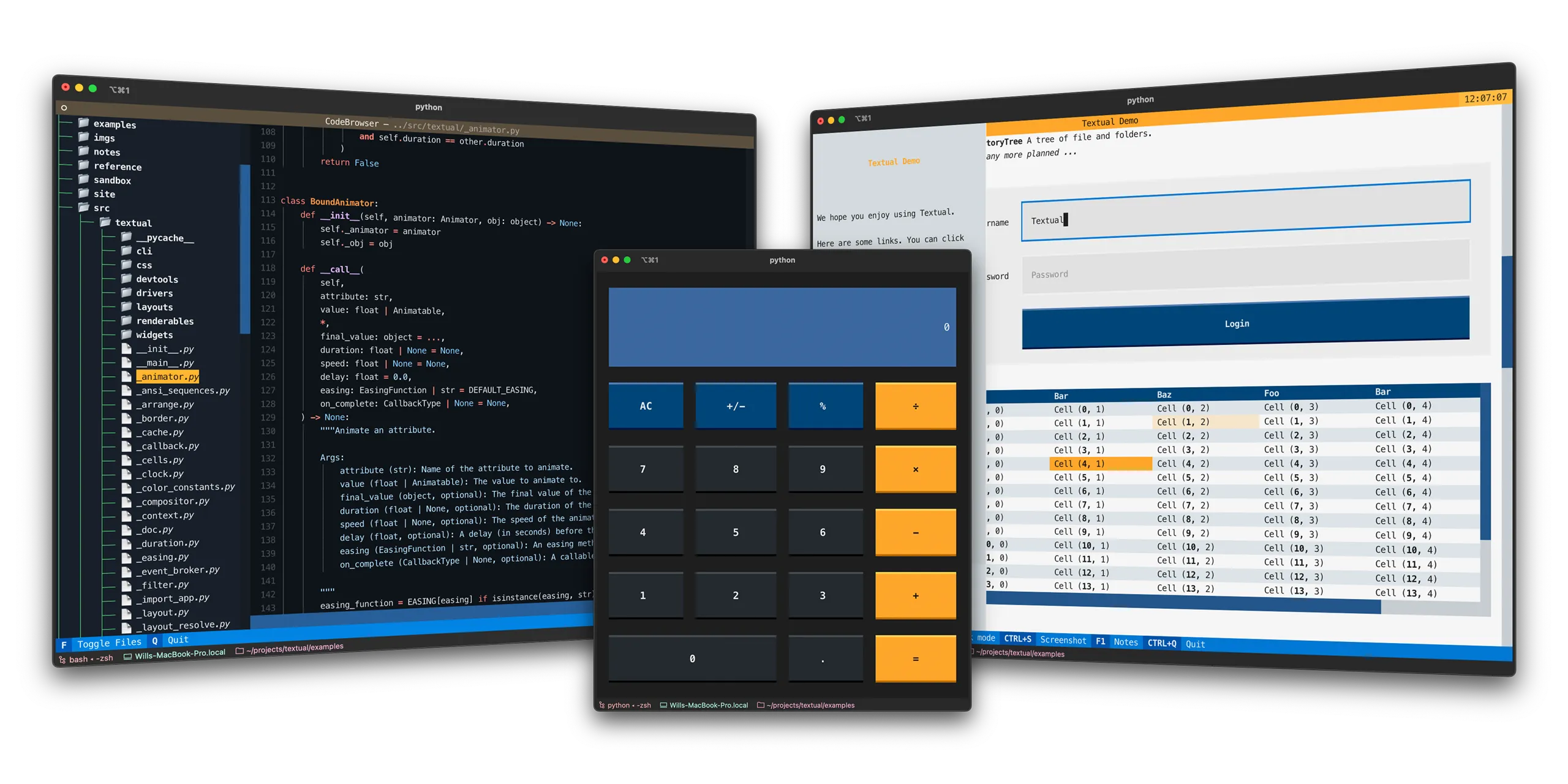 Photo by Textualize Textual splash