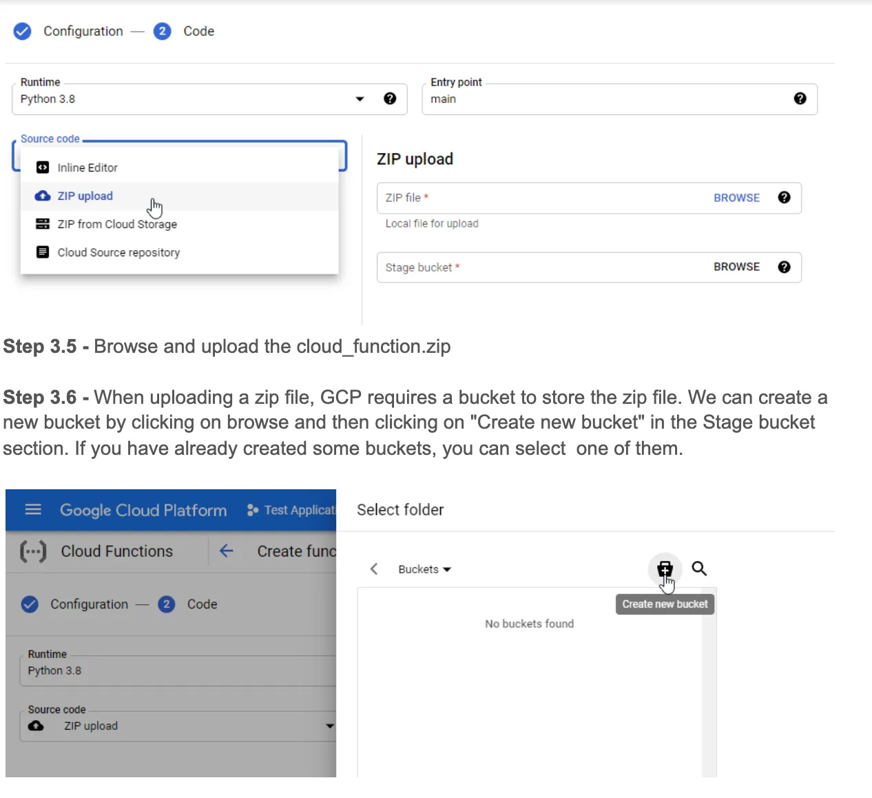 Uploading the Zip File